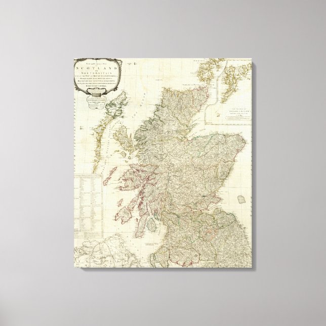 Verbundland Schottland oder Nord-Großbritannien Leinwanddruck (Vorderseite)