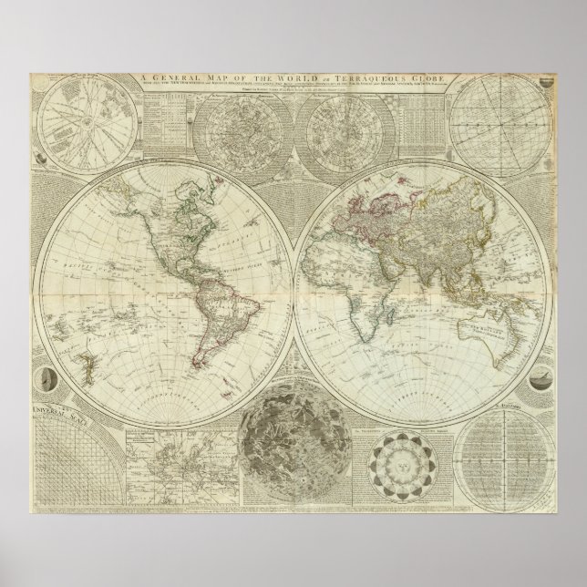 Verbundwelt oder Erdkugel Poster (Vorne)