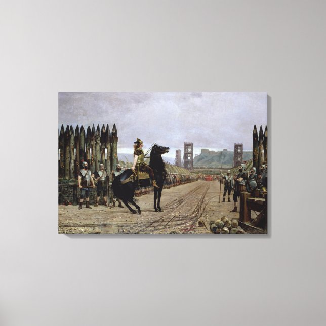 Vercingetorix vor Caesar, 52 v. Chr., 1886 Leinwanddruck (Vorderseite)