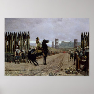Vercingetorix vor Caesar, 52 v. Chr., 1886 Poster