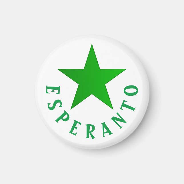 Verda Stelo (Esperanto Star) Magnet (Vorne)