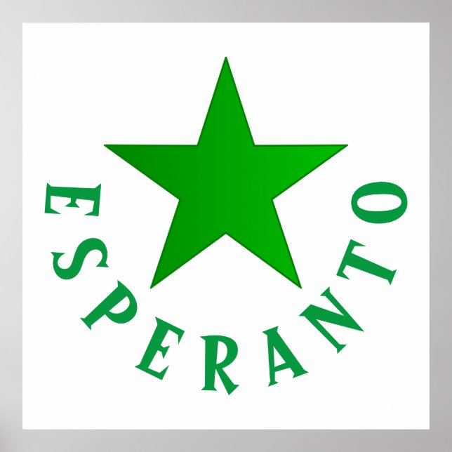 Verda Stelo (Esperanto Star) Poster (Vorne)