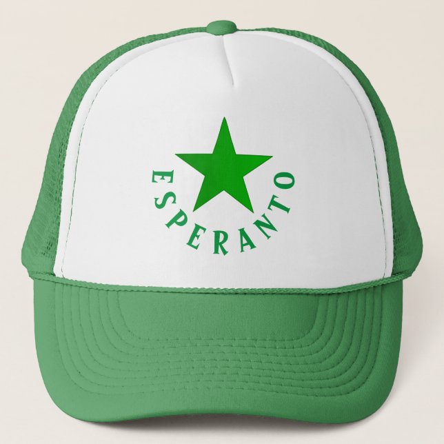 Verda Stelo (Esperanto Star) Truckerkappe (Vorderseite)