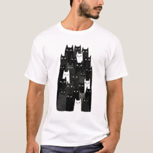 Verdächtige Katzenmuster Künstlerische Ästhetik Ge T-Shirt