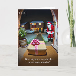 Verdächtige Weihnachts-Grußkarte 2024 Feiertagskarte
