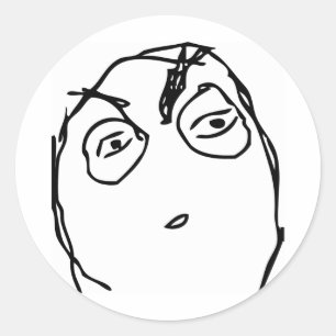 verdächtiges Gesicht Runder Aufkleber