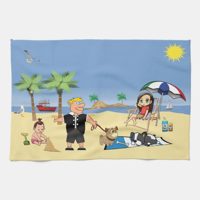 Verdammt beachy geschirrtuch (Horizontal)