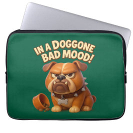 Verdammt schlechte Laune Bulldogge – lustiger Hund Laptopschutzhülle