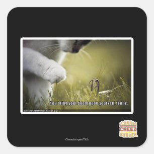 Verdammt über euch quadratischer aufkleber