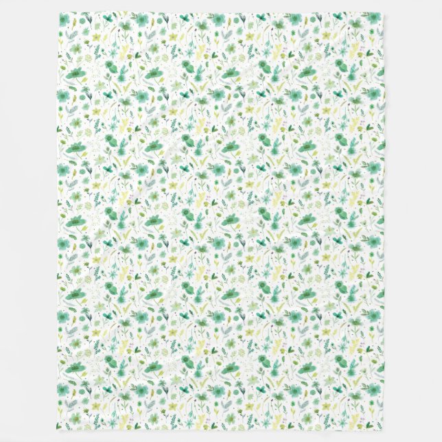 Verdant Blume Cosy Blanket Fleecedecke (Vorderseite)