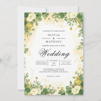 Verdant Botanical Archway Wedding Einladung