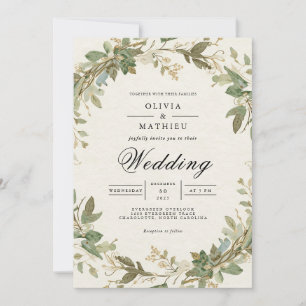 Verdant Botanical Archway Wedding Einladung