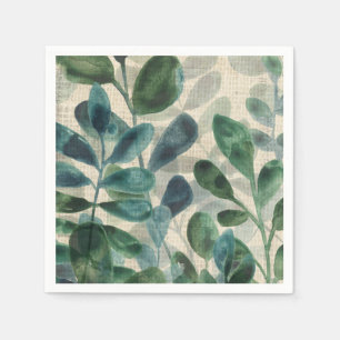 Verdant-Eleganz - tropische Blätter Serviette