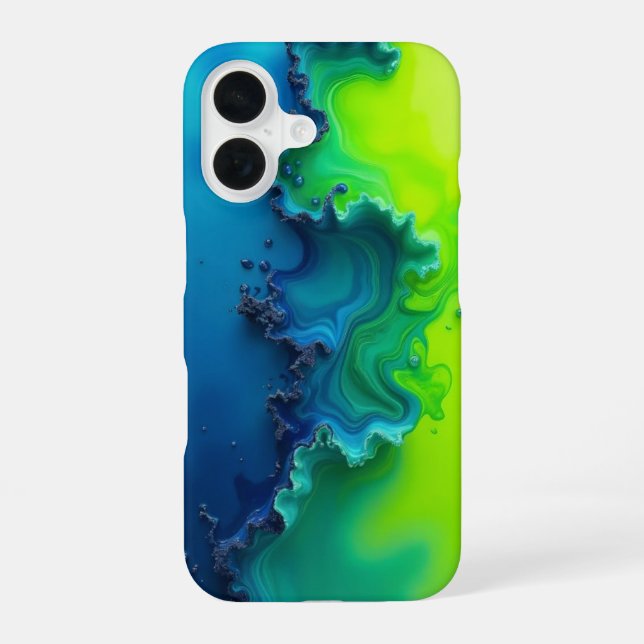 Verdant Fracture _ iPhone case 16 Hülle (Rückseite)