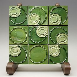 Verdant Swirl Imitats Relief Keramik Tile Fliese