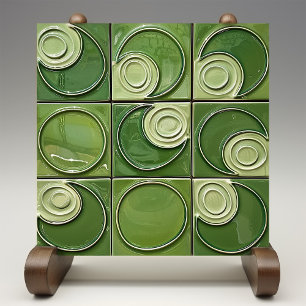 Verdant Swirl Imitats Relief Keramik Tile Fliese