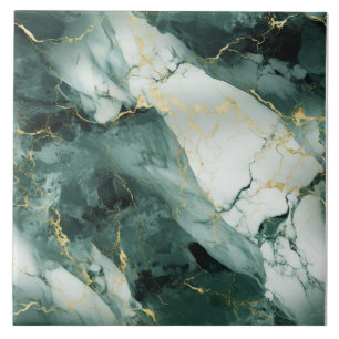 Verdant Vein Gold Marmor Fliese