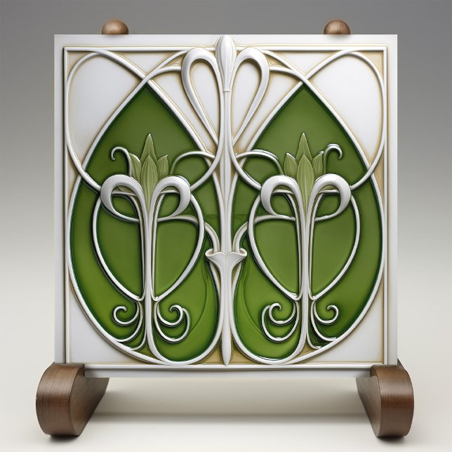 Verdant Vines Art Nouveau Fliese (Von Creator hochgeladen)