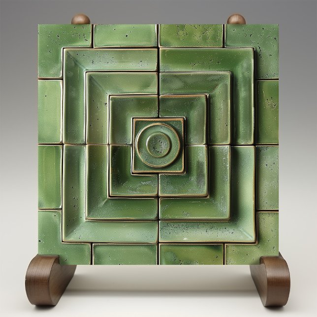 Verdant Visions Geometrische Keramik Tile Fliese (Von Creator hochgeladen)