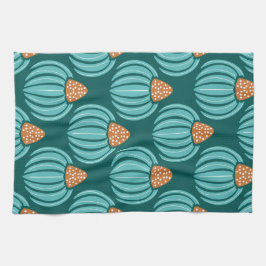 Verdant Whimsy Bud - Blau Geschirrtuch