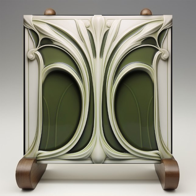 Verdant Whisper Art Nouveau Keramik Tile Fliese (Von Creator hochgeladen)