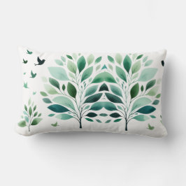 Verdant Whispers Chickadee Lendenkissen