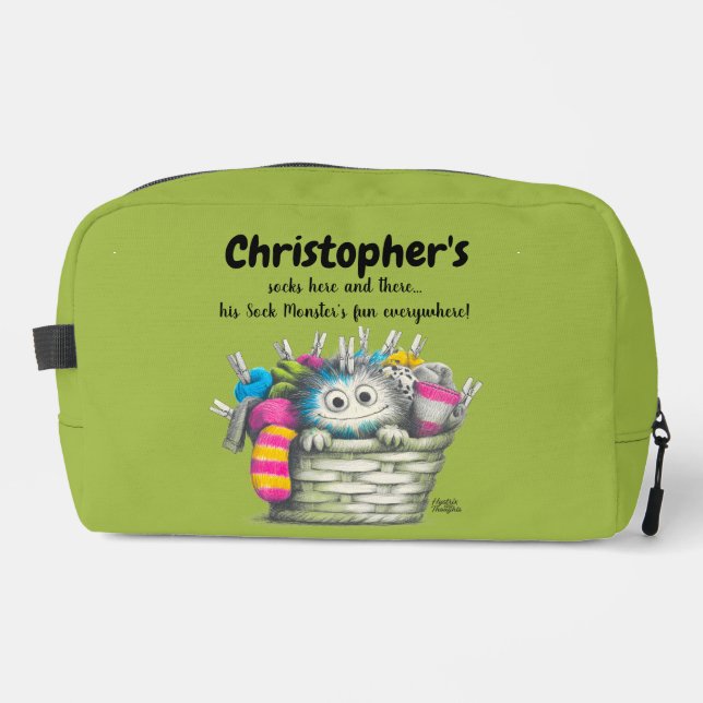 Verde Limon Sock Monster Allegria Waschbeutel (Vorderseite)