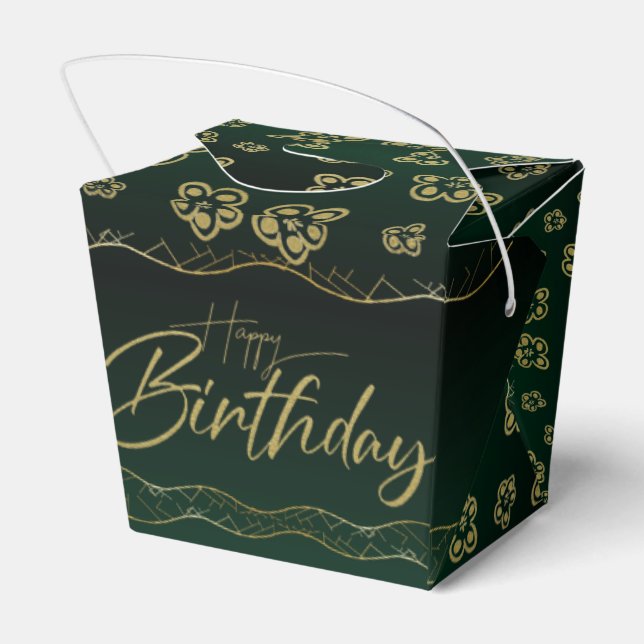 verde lindo para cumple con flores geschenkschachtel (Rückseite)