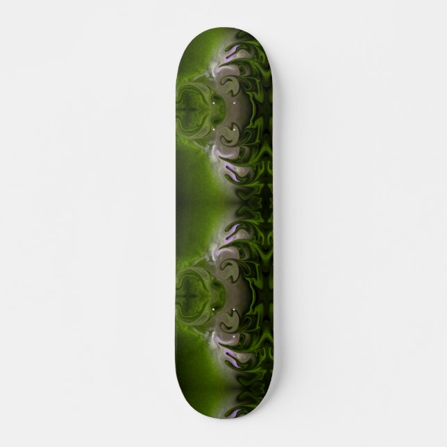 Verde Pistacho remolino Skateboard (Vorne)