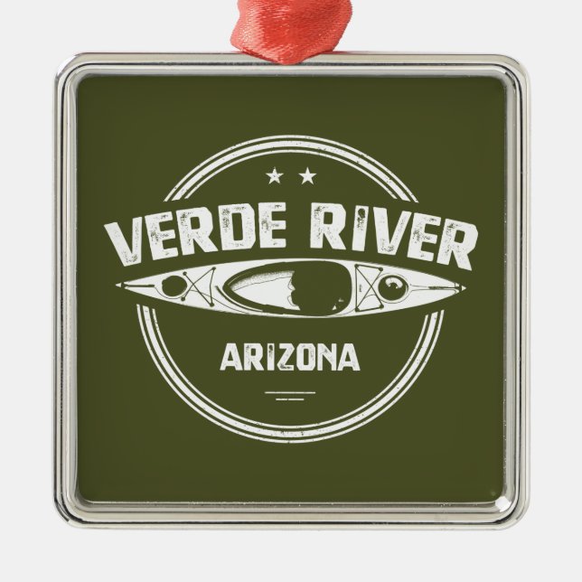 Verde River Arizona Kayaking Ornament Aus Metall (Vorne)