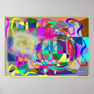 Verdeckt durch Farben - magisches Auge Poster