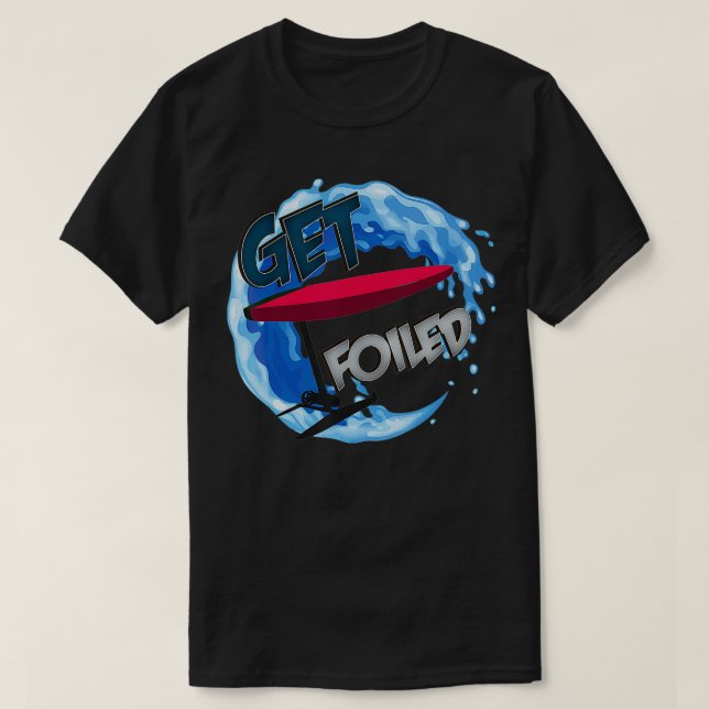 Verdeckte eFoil Foilboard Hydrofolie Surffolie T-Shirt (Design vorne)