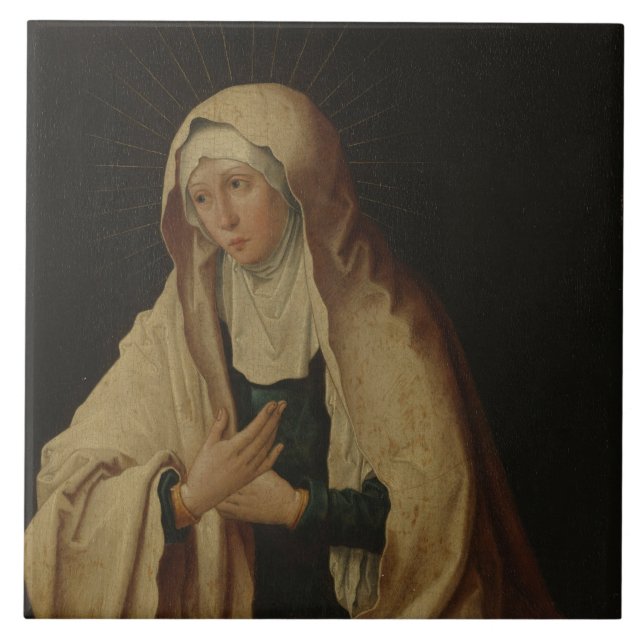 Verdeckte Jungfrau Mary (von Lucas van Leyden) Fliese (Vorderseite)