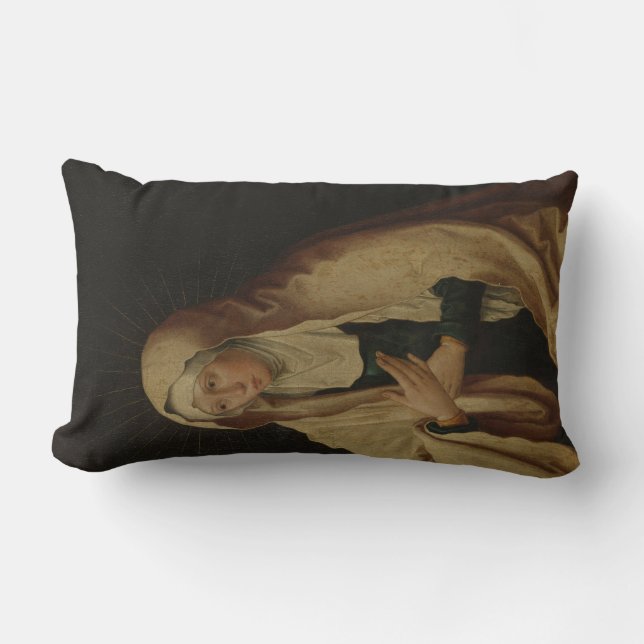 Verdeckte Jungfrau Mary (von Lucas van Leyden) Lendenkissen (Vorderseite)