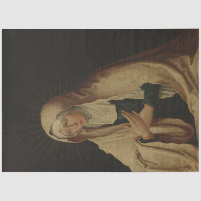 Verdeckte Jungfrau Mary (von Lucas van Leyden) Seidenpapier (Vorderseite)