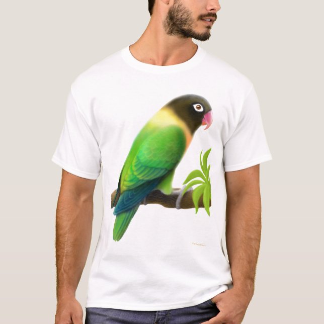 Verdeckter Lovebird-Grün-T - Shirt (Vorderseite)