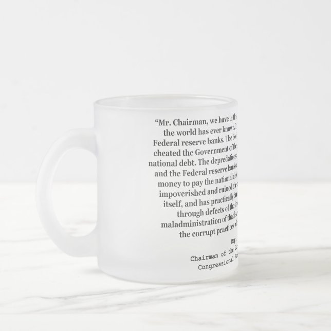 Verderben Sie bundesstaatliches Reserve-Zitat Mattglastasse (Links)