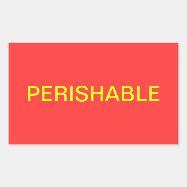 Verderbliches Versandetikett Rechteckiger Aufkleber (Vorderseite)