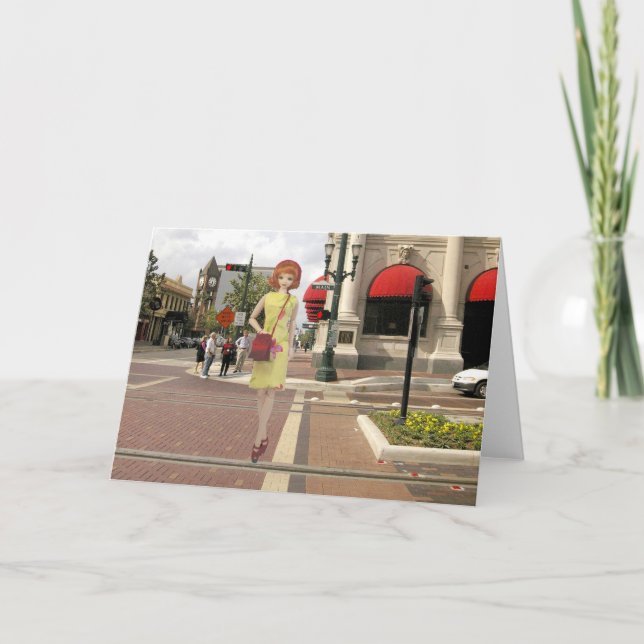 Verdi an der Hauptstraßen-Überfahrt, Houston, Karte (Vorderseite)