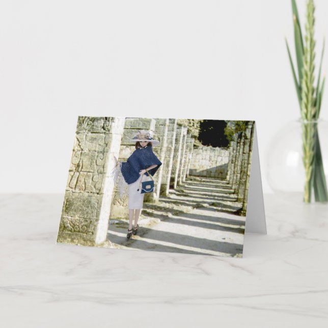 Verdi, geschnitzte Pilasters bei Chichen Itza, Karte (Vorderseite)