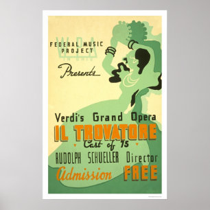 Verdi Il Trovatore 1937 WPA Poster