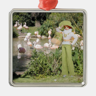 Verdi im Houston Zoo Silbernes Ornament