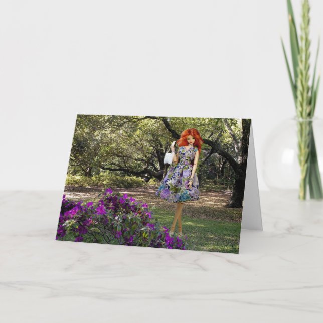 Verdi - mit Blumen am Zoo Karte (Vorderseite)