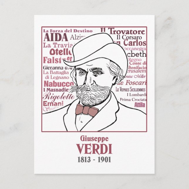 Verdi Postkarte (Vorderseite)