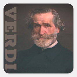 Verdi Quadratischer Aufkleber
