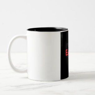Verdiene deine tägliche Körperkraft - Powerlifting Zweifarbige Tasse