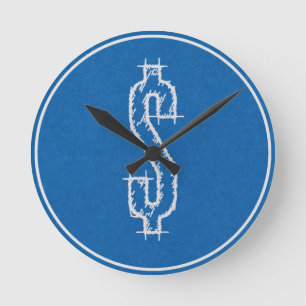Verdienen des Geldes Runde Wanduhr