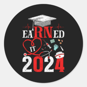 Verdient es 2024 für Krankenpflege-Abschluss oder Runder Aufkleber