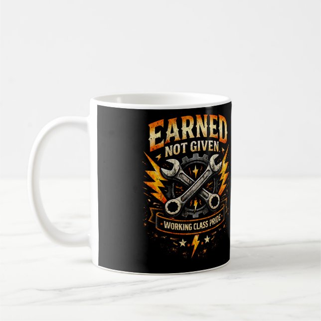 Verdient, nicht geschenkt kaffeetasse (Links)