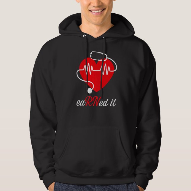 verdient wird der Krankenpflege-Abschluss Hoodie (Vorderseite)
